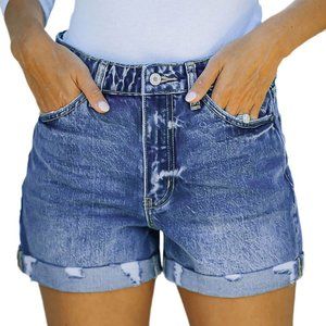 Classic Cuffed Denim Shorts  *ALL ITEMS ARE NEW, FROM MY CLOSED BOUTIQUE* #9238